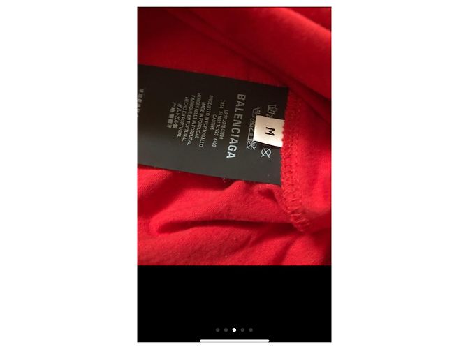 Camiseta Balenciaga Good Icon Roja de algodón - vista 3