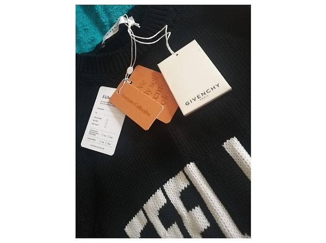 Pull Givenchy en coton noir et blanc - vue 4