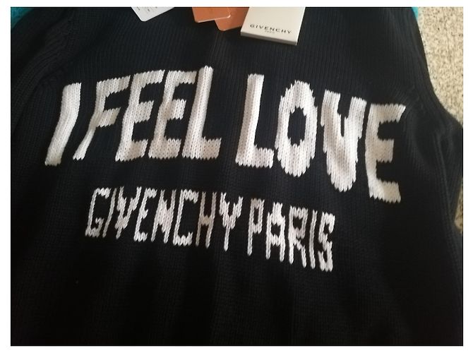 Pull Givenchy en coton noir et blanc - vue 5