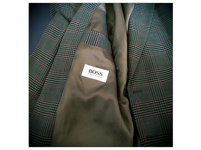 Hugo Boss Wollblazer Tartan rot grün Mehrfarben - Ansicht 6
