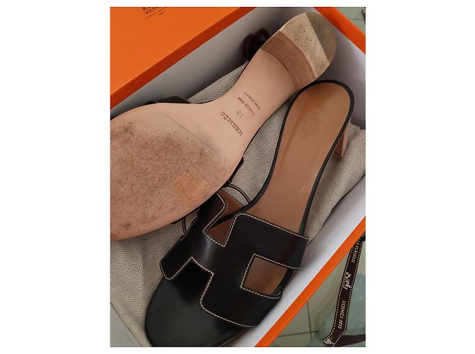 Hermès Hermes Oasis Sandalen Schwarz - Ansicht 2