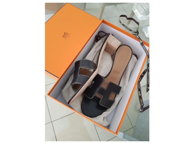 Hermès Hermes Oasis Sandalen Schwarz - Ansicht 3