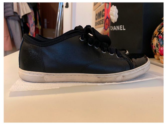 Sneakers Lanvin in pelle nera Nero - vista 3