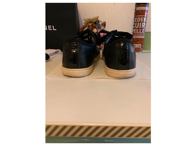 Sneakers Lanvin in pelle nera Nero - vista 4
