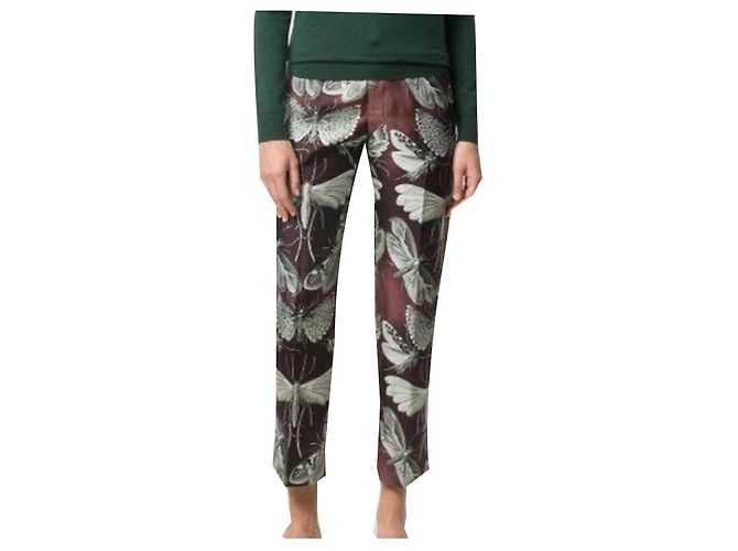 Autre Marque Pantalones de seda marrón FRL Castaño - vista 2