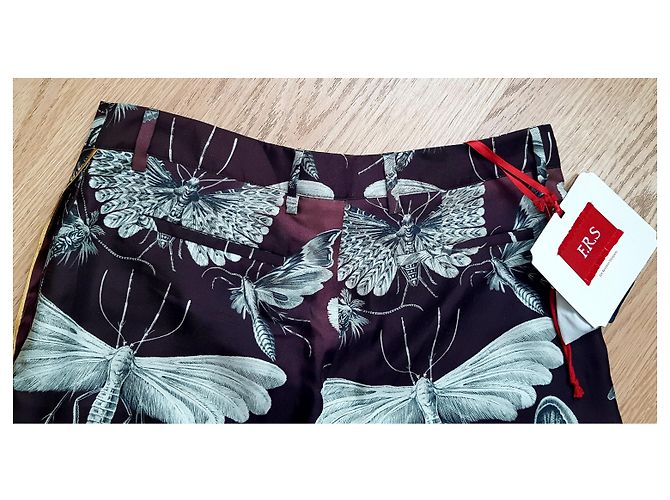 Autre Marque Pantalones de seda marrón FRL Castaño - vista 3