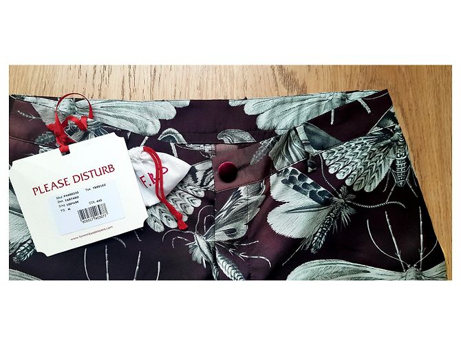 Autre Marque Pantalones de seda marrón FRL Castaño - vista 5