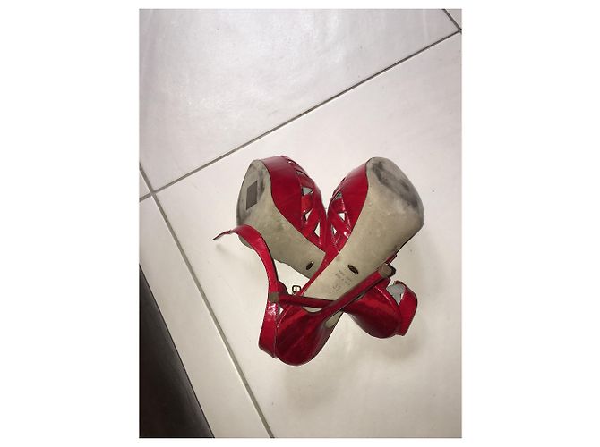 Sandali Sergio Rossi in pelle rossa Rosso - vista 5