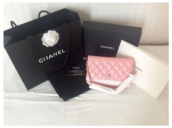 Wallet On Chain Chanel Handtaschen Pink - Ansicht 2