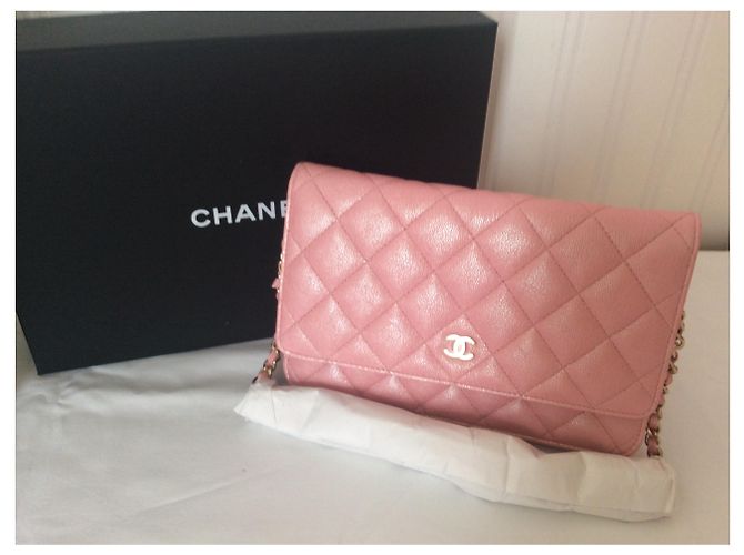 Wallet On Chain Chanel Handtaschen Pink - Ansicht 3