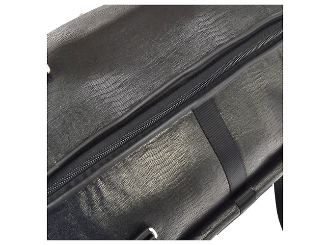Borsa CHANEL SPORT Modo chic Rettile Senza Tempo Nero - vista 5