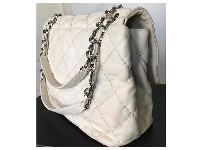 Timeless Maxi borsa senza tempo con scatola Chanel Beige Crema - vista 13