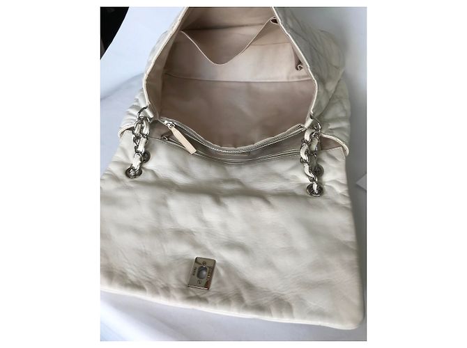 Timeless Maxi borsa senza tempo con scatola Chanel Beige Crema - vista 15