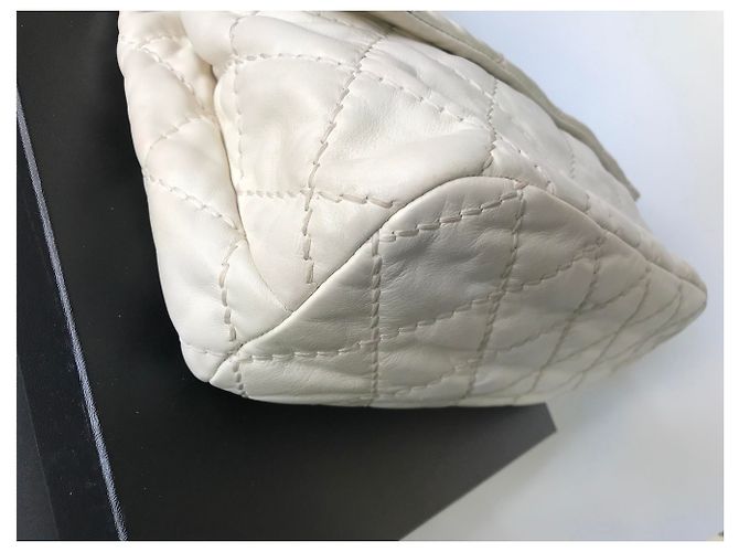 Timeless Maxi borsa senza tempo con scatola Chanel Beige Crema - vista 18