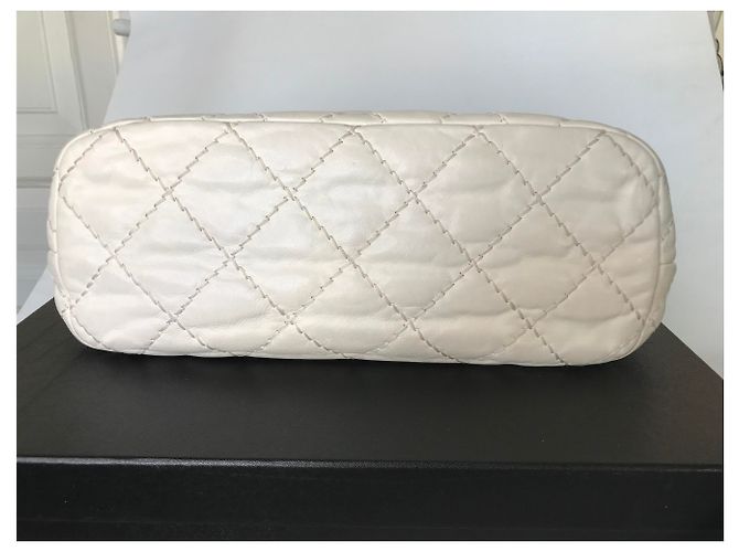 Timeless Maxi borsa senza tempo con scatola Chanel Beige Crema - vista 24