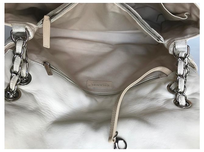 Timeless Maxi borsa senza tempo con scatola Chanel Beige Crema - vista 29