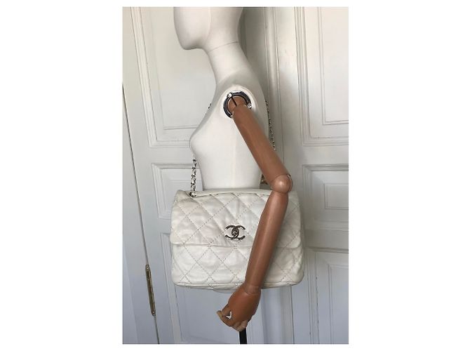 Timeless Maxi borsa senza tempo con scatola Chanel Beige Crema - vista 3
