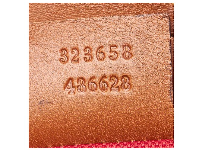 Cartella Gucci Brown Bamboo Needlepoint Canvas - vista 7