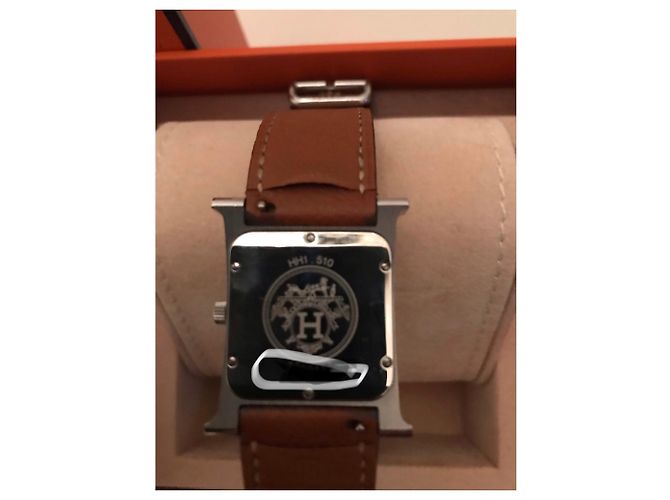 Hermès H-1.510-Format Mittelzifferblatt Brillant auf Perlmutt Silber - Ansicht 6