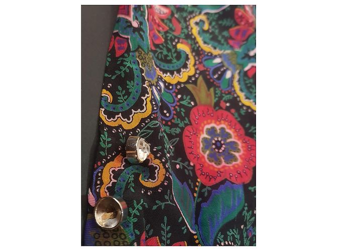 Camicetta di seta floreale vintage Multicolore - vista 5