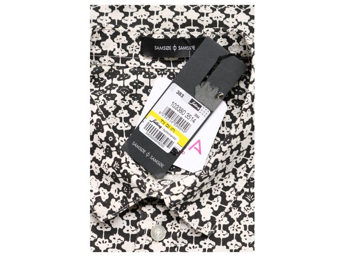Samsoe & Samsoe shirt Noir Blanc - vue 3