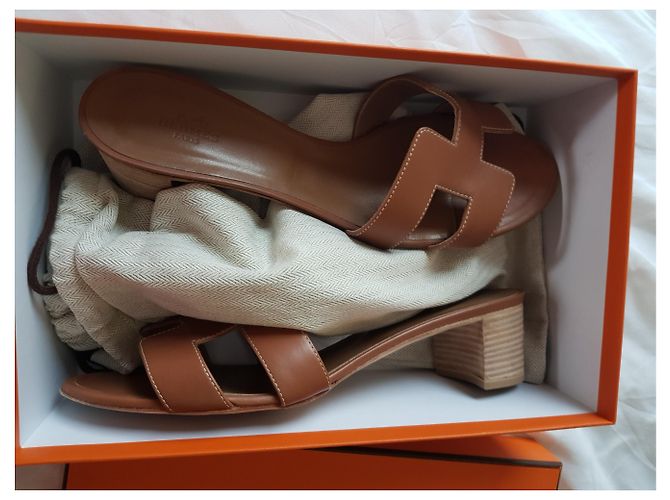 Hermès Hermes Oasis Sandalen Braun - Ansicht 5