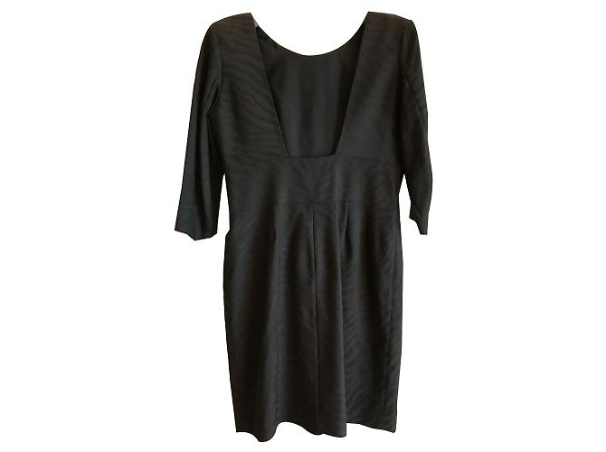 Vestido sin espalda Shiny Upperr The Kooples Negro - vista 2