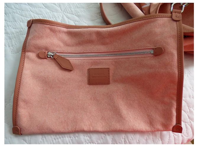 Borsa Tote Pinko Barrito in Tela Rosa Marrone Argento - vista 6