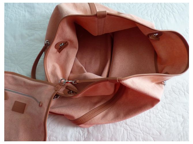 Borsa Tote Pinko Barrito in Tela Rosa Marrone Argento - vista 7