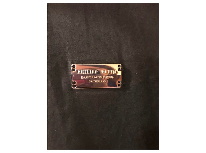 Camicia Philipp Plein Nera in Cotone Taglio Platino XL Nero - vista 5