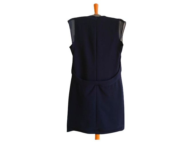The Kooples Kurzes Kleid Marineblau aus Polyester - Ansicht 2