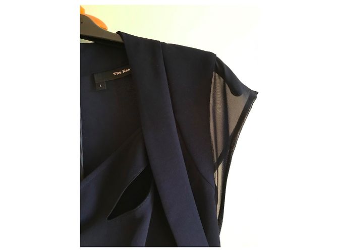 The Kooples Kurzes Kleid Marineblau aus Polyester - Ansicht 3