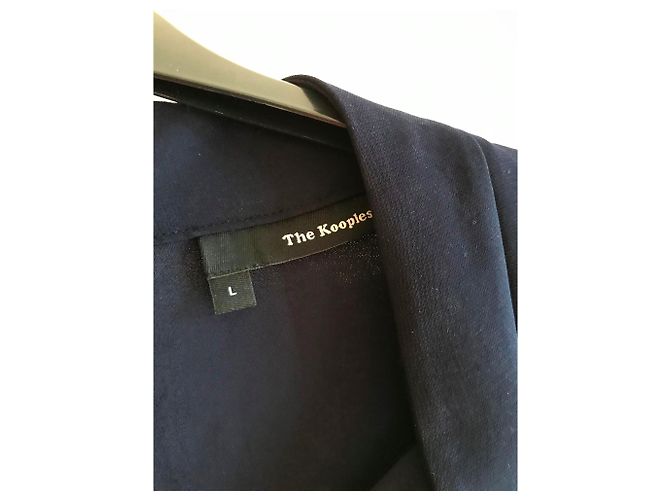 The Kooples Kurzes Kleid Marineblau aus Polyester - Ansicht 4