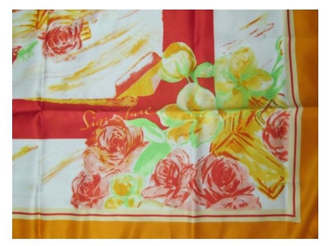 St Dupont Schal Orange aus Polyester 88x85cm - Ansicht 5
