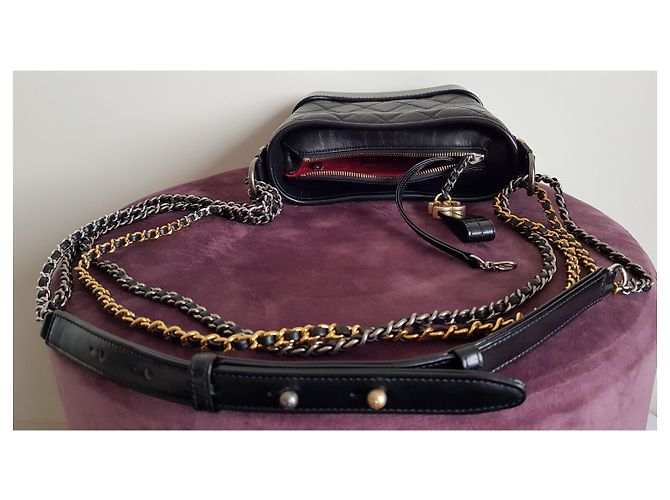 Borsa Chanel Gabrielle Hobo piccola Nero - vista 7