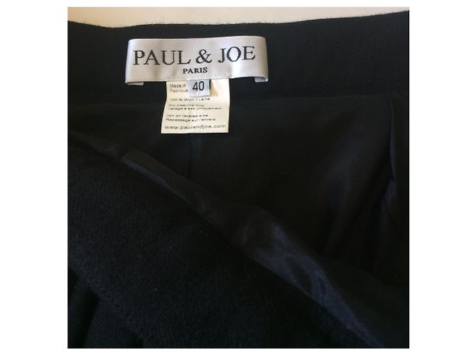 Falda de lana negra Paul & Joe Negro - vista 3