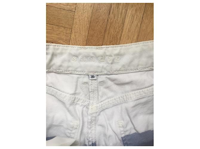 Shorts Sandro Mini Efecto Lavado Algodón - vista 3