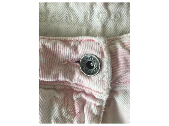 Shorts Sandro Mini Efecto Lavado Algodón - vista 4
