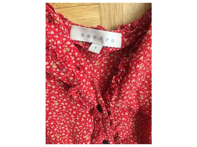 Sandro Seidenjumpsuit rot - Ansicht 4