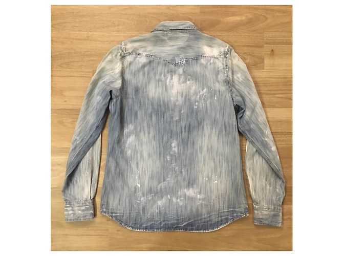 Camicia di jeans Diesel da uomo blu - vista 5