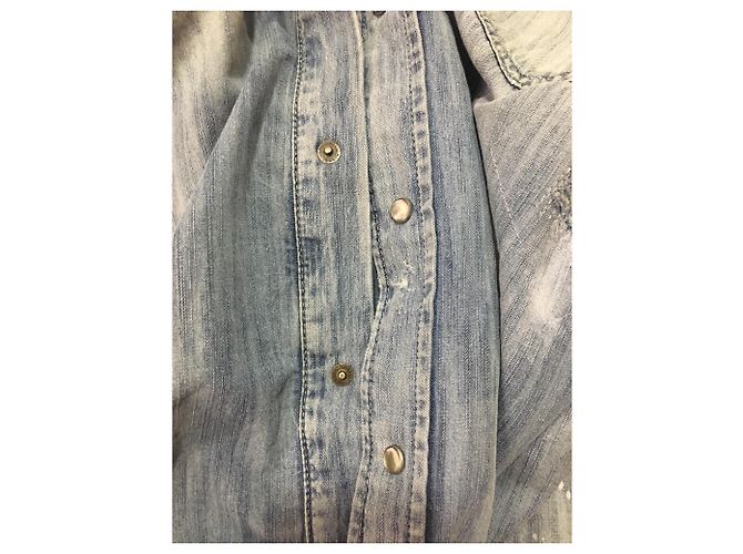 Camicia di jeans Diesel da uomo blu - vista 6