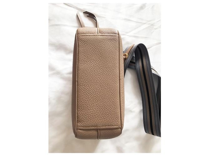 Borsa Prada in pelle martellata beige rosa - vista 5
