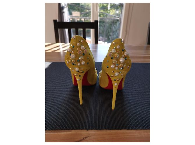 Christian Louboutin Candidate 120 Pumps Samt Hellgrün - Ansicht 5