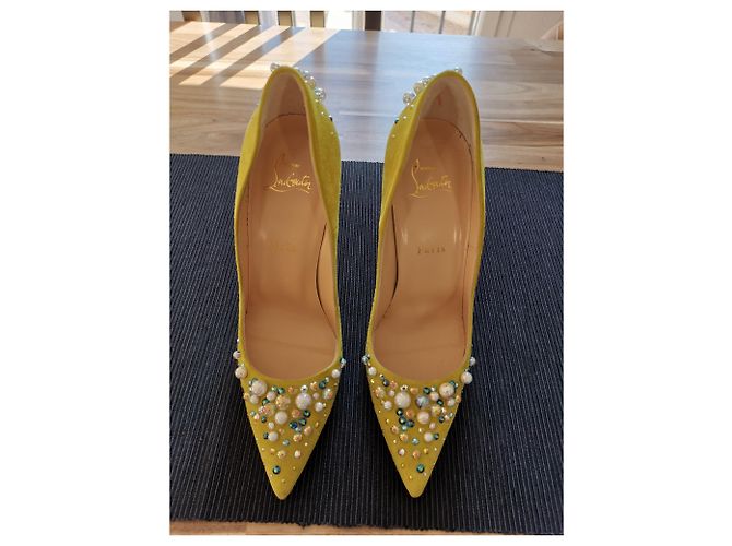 Christian Louboutin Candidate 120 Pumps Samt Hellgrün - Ansicht 6