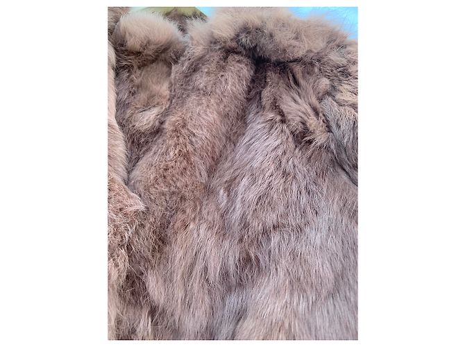 Autre Marque Veste en fourrure de lapin marron 13-14 ans Chataigne - vue 3