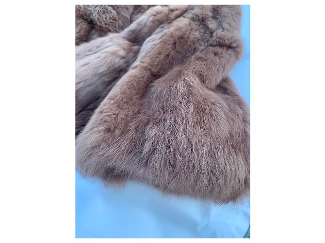 Autre Marque Veste en fourrure de lapin marron 13-14 ans Chataigne - vue 4