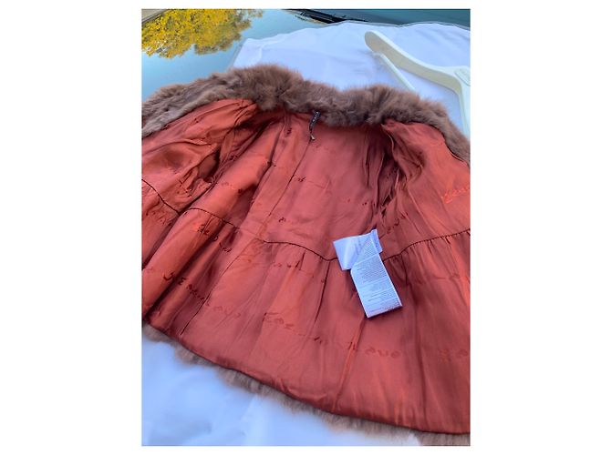 Autre Marque Veste en fourrure de lapin marron 13-14 ans Chataigne - vue 6