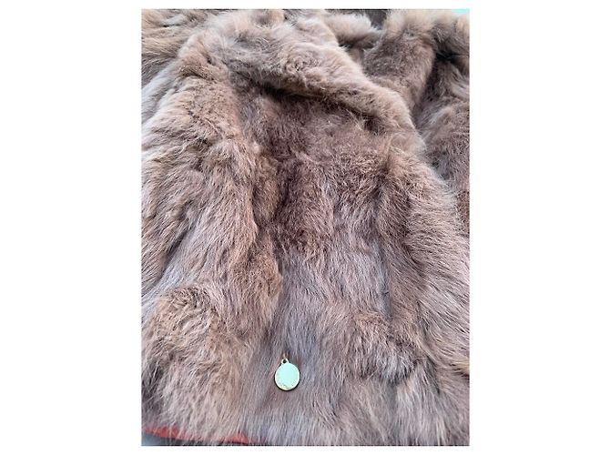 Autre Marque Veste en fourrure de lapin marron 13-14 ans Chataigne - vue 9