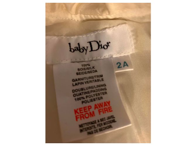 Baby Dior Mantel (Zeremonie oder andere) Aus weiß - Ansicht 5
