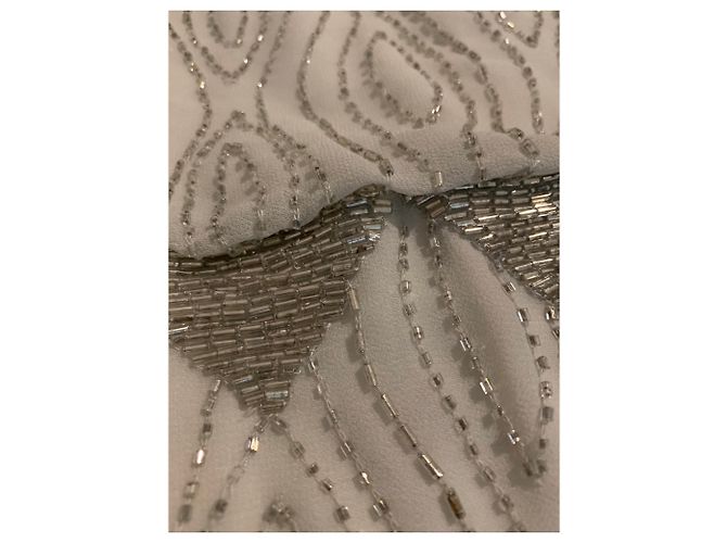 Abito da ragazza Rene Derhy grigio con strass maniche lunghe Argento - vista 6